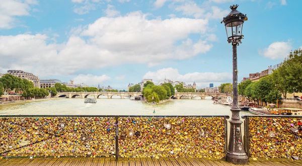 Put your love lock on the bridge Pont des Arts