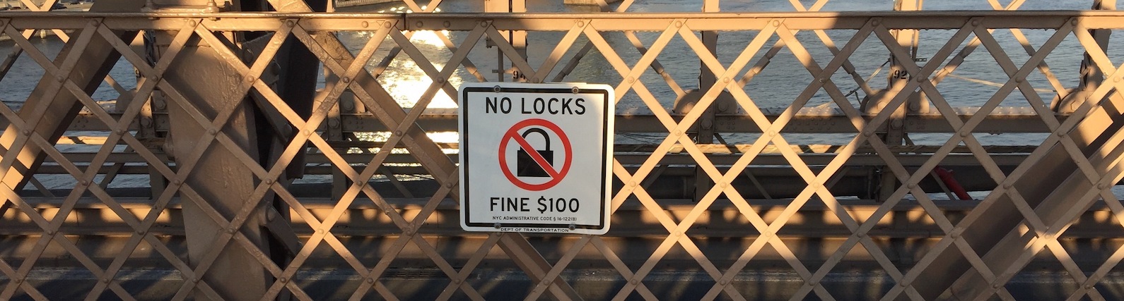 Love locks are getting forbidden on bridges